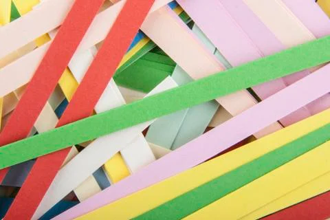 Strips of colored paper Foto stock