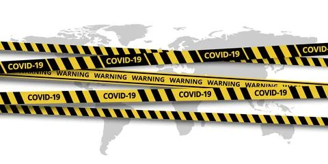 Strips of quarantine. Cordon warning caution sign. Stock Illustration