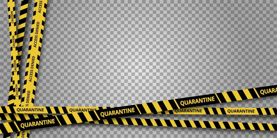 Strips of quarantine. Cordon warning caution sign. Stock Illustration