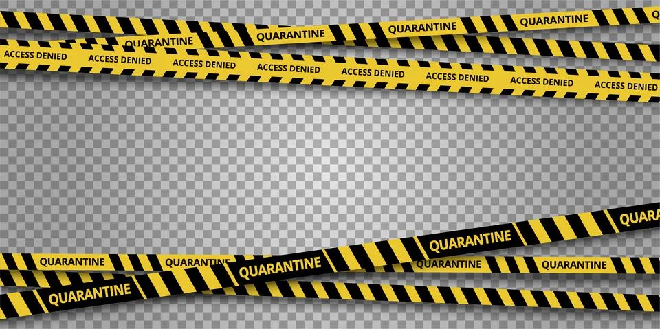 Strips of quarantine. Cordon warning caution sign. Stock Illustration