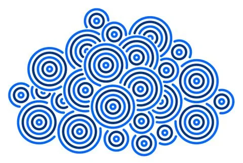 Stripy cloud Stock Illustration