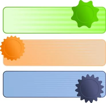 Stripy Web Banners Stock-Illustration