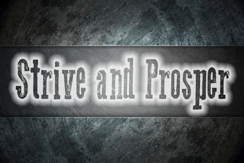 Strive and prosper concept Stock Illustration