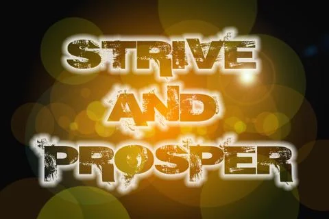 Strive and prosper concept Stock Illustration