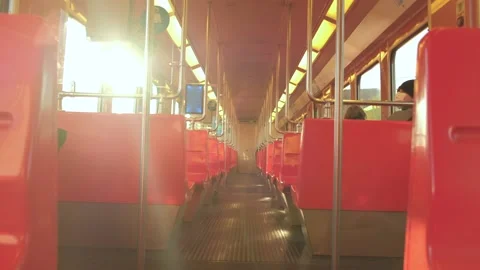 Strmberg M100 metro train interior, Helsinki, Finland Stock Footage 163091068