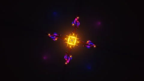 Strobe light effects with geometric shapes in seamless abstract loop Stock Footage 326870779