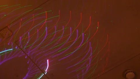 Strobe Lights on Ceiling in Pub 스톡 동영상 129197335
