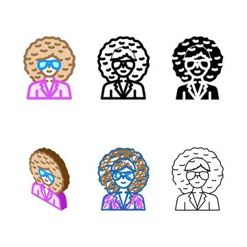 Strobe lights disco party color minimal icon vector Stock Illustration