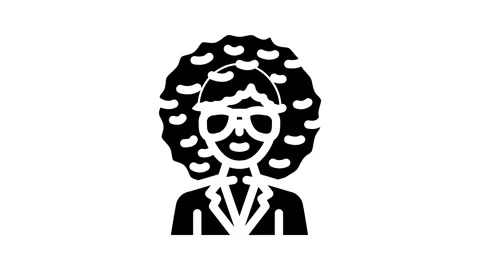 Strobe lights disco party glyph icon animation Stock Footage 326741473