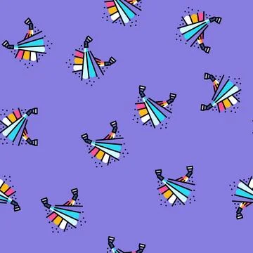 Strobe lights disco party vector seamless pattern Illustrazione stock