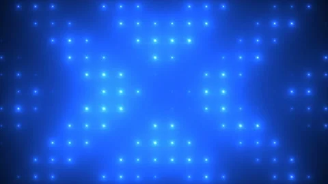 Strobe Lights Flashing Background Vj Loop Blue Lights Board Wall of Lights Stock Footage 102362794