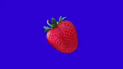 Stroberry animation on blue background Vidéo 330679842