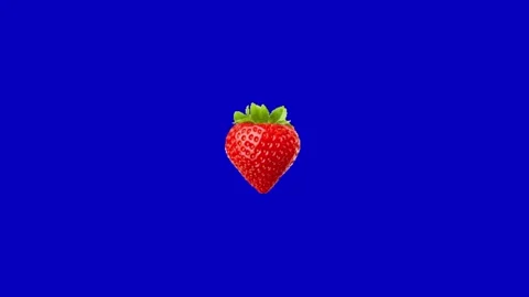 Stroberry animation on blue background 動画素材 330680417