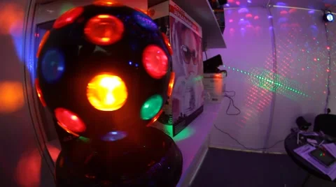 Stroboscope  in a club Stock Footage 52804811