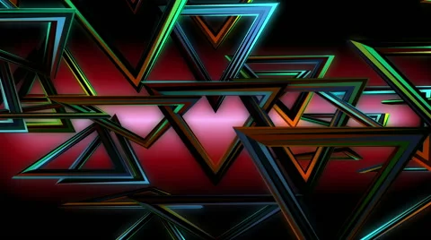 Stroboscopic Multicolored Triangles Animation VJ Loop Stock-Footage 57329465