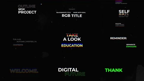 Stroke and Fill Text Titles After Effects素材