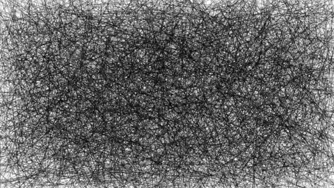 Stroke animated black and white background with frame Stock Footage 178642158