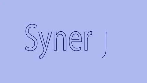 Stroke Animation Text Synergy Stock Footage 317888358