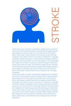 Stroke article page template with text space Stock Illustration