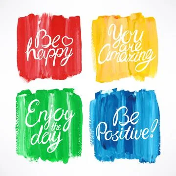 Stroke background with motivation quotes Stock-Illustration