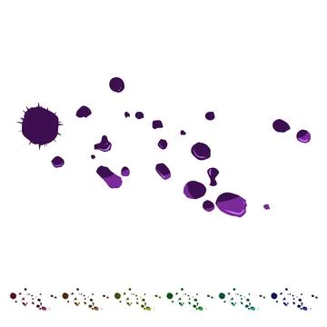 Stroke ballpoint pen splatter cartoon vector graphic Stock Illustration