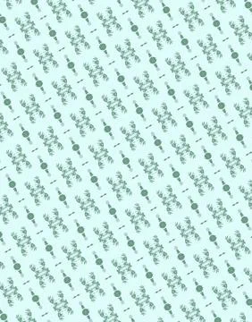 Stroke-based botanical motif outline tile texture in misty pink, pale lilac, per Illustrazione stock