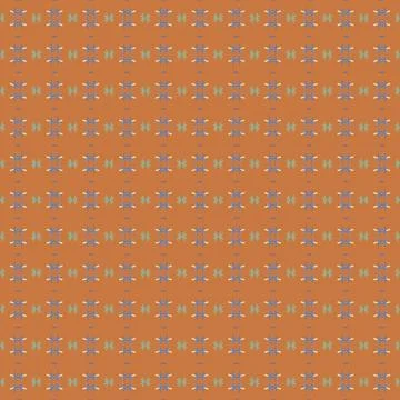 Stroke-based shoreline tree pattern pattern texture with primrose, fern, cinnamo Stock Illustration