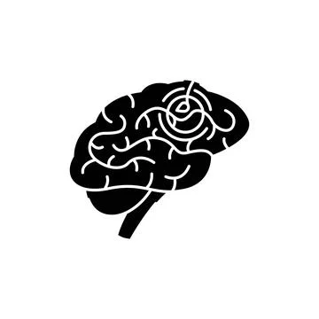 Stroke brain color line icon. Human diseases. Stock Illustration