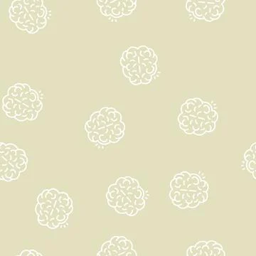 Stroke brain disease line seamless pattern Stock Illustration