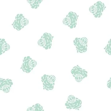 Stroke brain problem glyph seamless pattern Stock Illustration