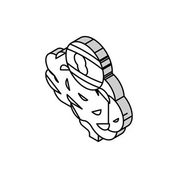 Stroke brain problem isometric icon vector illustration 스톡 일러스트