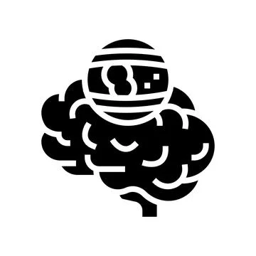 Stroke brain problem line icon vector illustration 스톡 일러스트