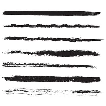 Stroke Brush Grunge Set 01 11 Stock Illustration