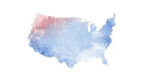 Stroke brush the national flag of USA in stop motion effect. Usa flag brush Stock Footage 150770955