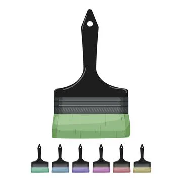 Stroke brush paint cartoon vector graphic Stock Illustration