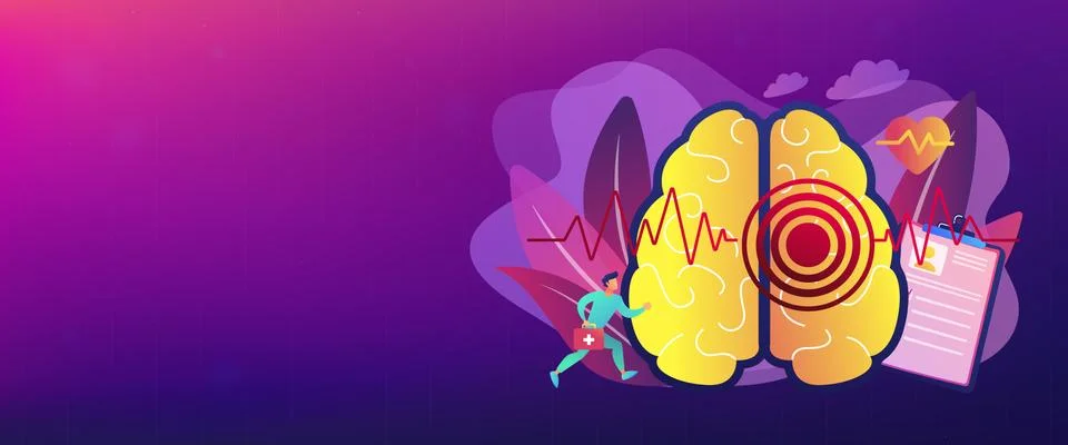 Stroke concept banner header. Stock Illustration