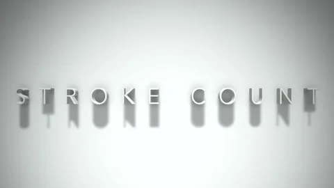 Stroke count 3D title animation white text on a white background Stock Footage 299419264