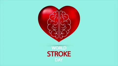 Stroke day world heart brain Stock Footage 252311361