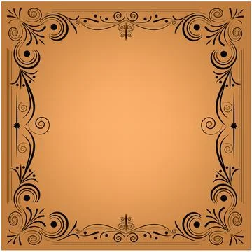 Stroke editable ornamental element border frame Stock Illustration