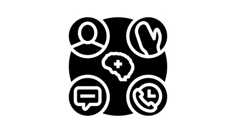 Stroke evaluation glyph icon animation Stock Footage 326152679