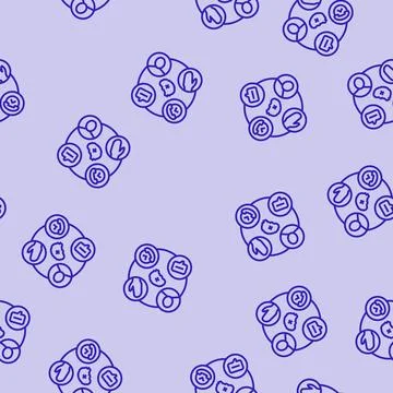 Stroke evaluation line seamless pattern Stock Illustration