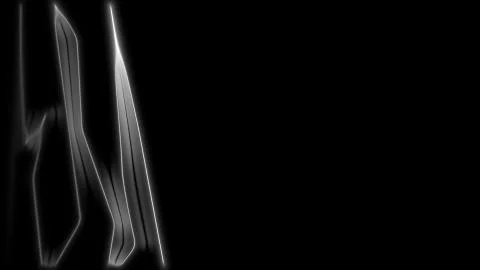 Stroke glowing broken lines with blur, abstract computer generated backdrop, 3D Illustrazione stock