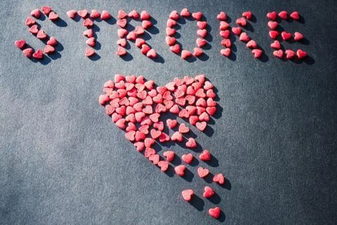 Stroke, heart crumbles. Stock Photos