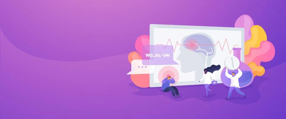 Stroke landing page concept Stock Illustration