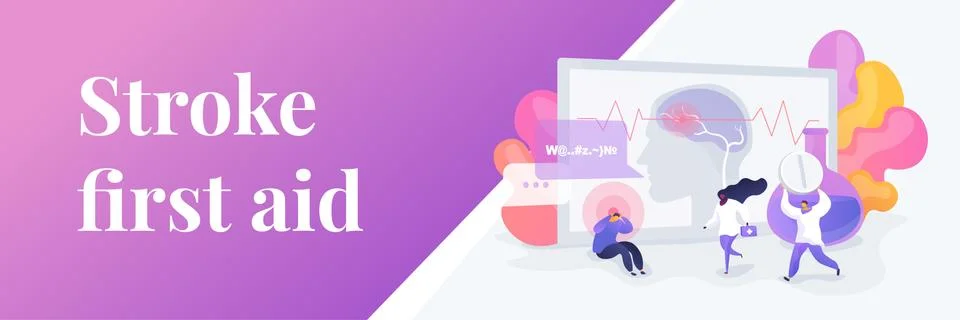 Stroke landing page concept Stock Illustration