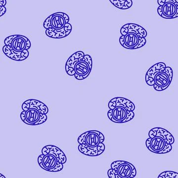 Stroke man disease line vector seamless pattern Stock Illustration
