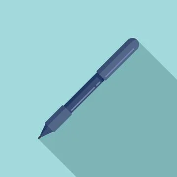 Stroke pencil icon flat vector. Nib tool Stock Illustration