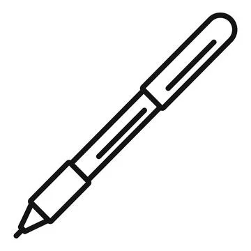 Stroke pencil icon outline vector. Nib tool Stock Illustration