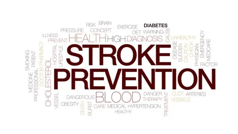 Stroke prevention animated word cloud, t... | Stock Video | Pond5