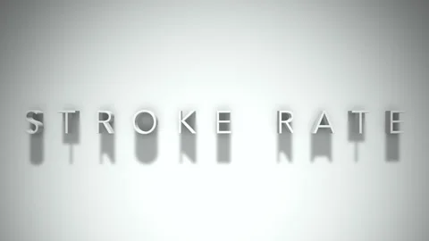 Stroke rate 3D title animation with shadows on a white background Stock Footage 297134798